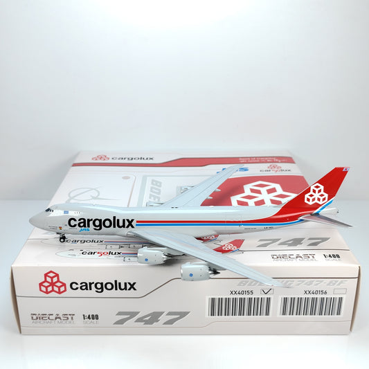 1:400 JC Wings CARGOLUX BOEING B747-8 Passenger Airplane Diecast Model