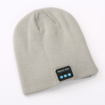 Winter Warm Wireless Bluetooth Beanie Hat Cap Headset Headphone Speaker With Mic