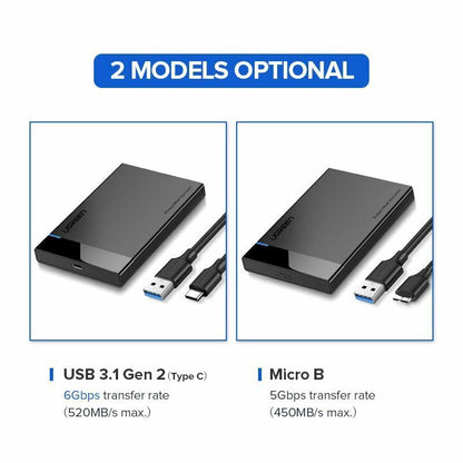 HDD Case 2.5 SATA to USB 3.0 Adapter Hard Drive Enclosure SSD Disk Box Type C