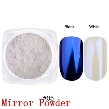 Nail Polish 8ml Jars Silver Gold Mirror Metallic Lacquer UV Gels Soak Off Paints