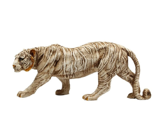 Polyresin Tiger Walking Idol Figurines Gifts for Home Decor Statue