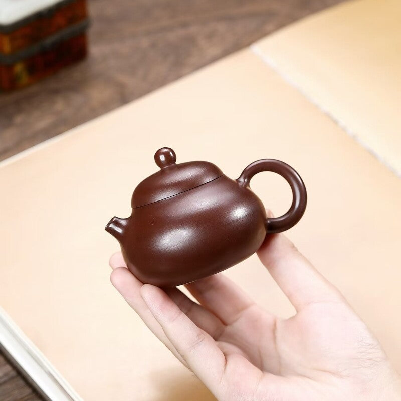 100ml Small Tea Pot Real Yixing Zisha Purple Zhu Clay Marked Pot Kungfu Tea Pots