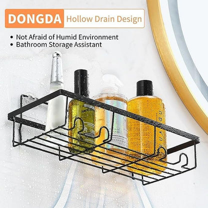 5PCS Bathroom Shower Kitchen Organizer Shelves - Adhesive Corner Caddy Rack AU