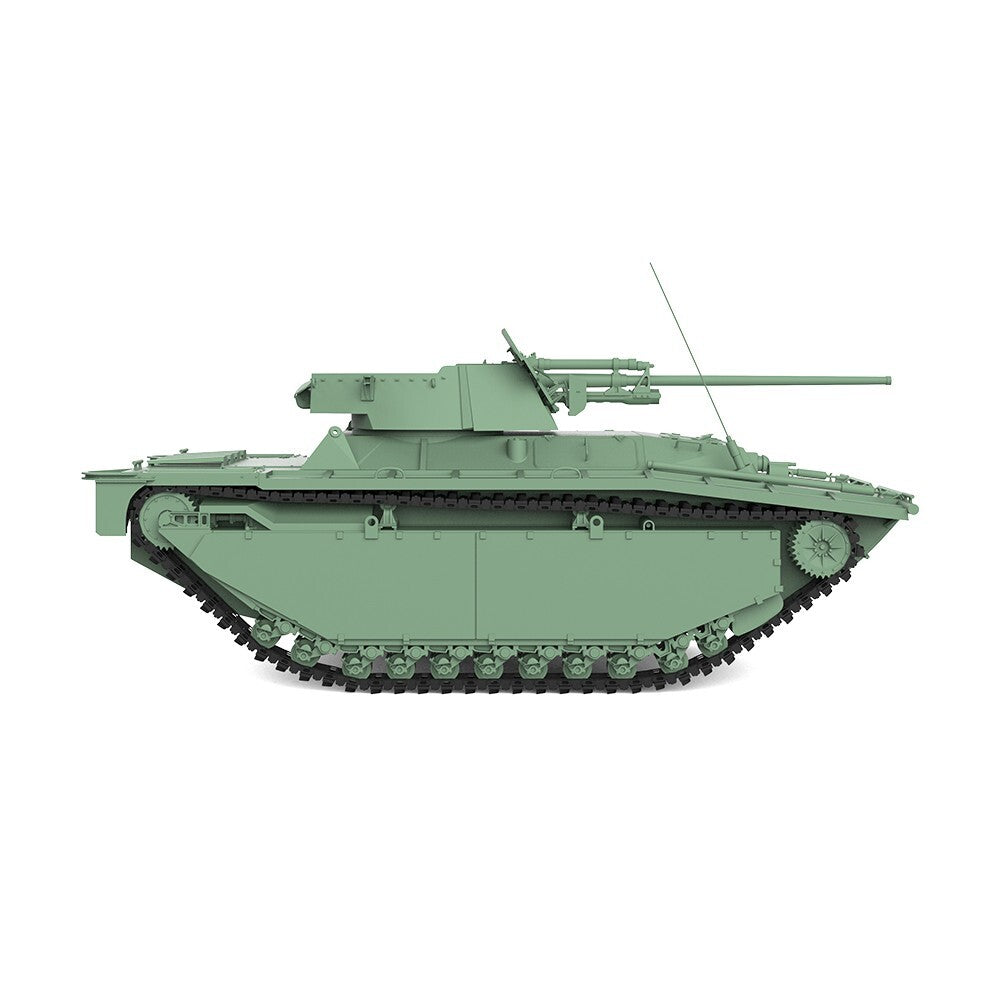 SSMODEL SS87549 1/87 25mm Military Model Kit US LVT(A)-4/ZiS-2 Tank Destroyer