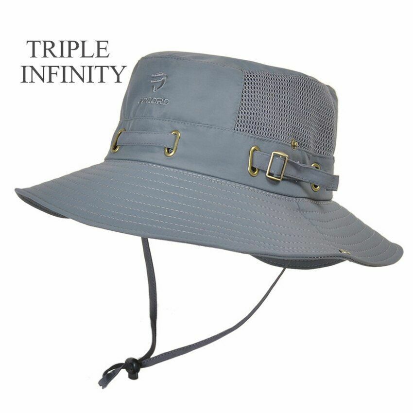 Summer Bucket Hat Mesh Breathable Outdoor Fishing Mountaineering Hiking Foldable
