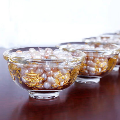 9cm Crystal Auspicious Bowl Tibetan Buddhism for The Cup of Water Cup Buddha