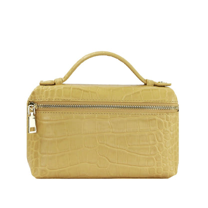 Handbag Ostrich Leather Portable Bag Small Square Clutch Bags Purse 19*12*6 CM