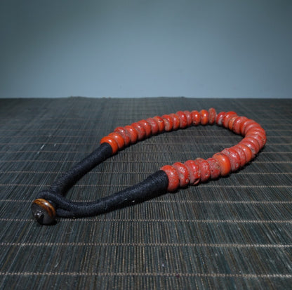 Chinese Old Coral Necklace Decor Collected