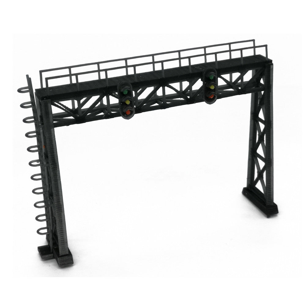 1:160 N Scale Outland Models Railroad Scenery Dwarf, Block Signal and Bridge Set