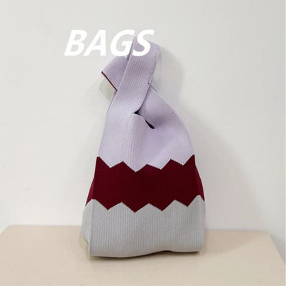 Plaid Twill Shoulder Wrist Underarm Bag Wool Large Retro Tote Handbag Purse 1 PC