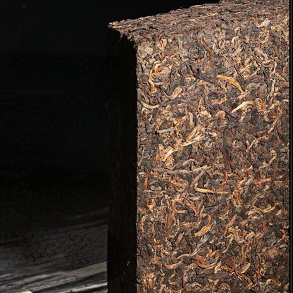 Yunnan Natural Cooked Pu-erh Black Tea Chinese Aged Pu-Erh Tea Gold Brick 1000g