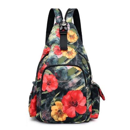 Flower Shoulder Bags Crossbody Chest Bags Multifunctional Backpacks 21*10*37 CM