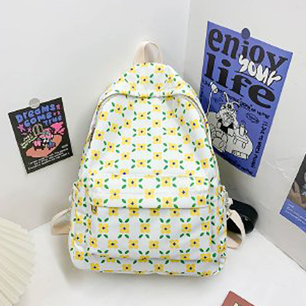 Travel Bag Sports Bag Female Bag Girls School Bag Backpack Cute Ins Floral
