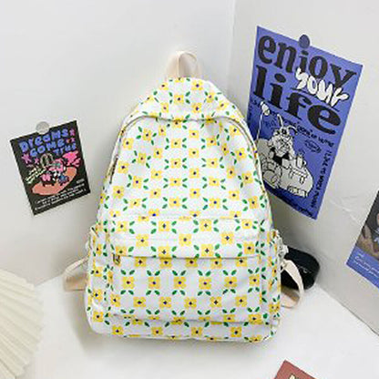 Travel Bag Sports Bag Female Bag Girls School Bag Backpack Cute Ins Floral