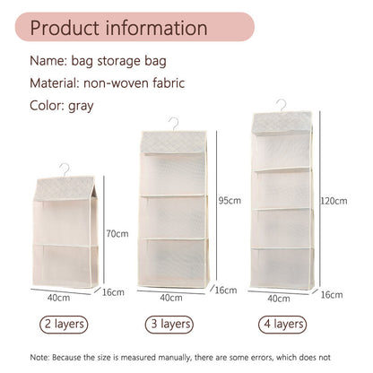 2/4Pcs Hanging Handbag Organizer Wardrobe Purse Bag Closet Storage Holder AU