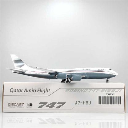 1:400 JC Wings Qatar Amiri Flight BOEING B747-8 Passenger Airplane Diecast Model