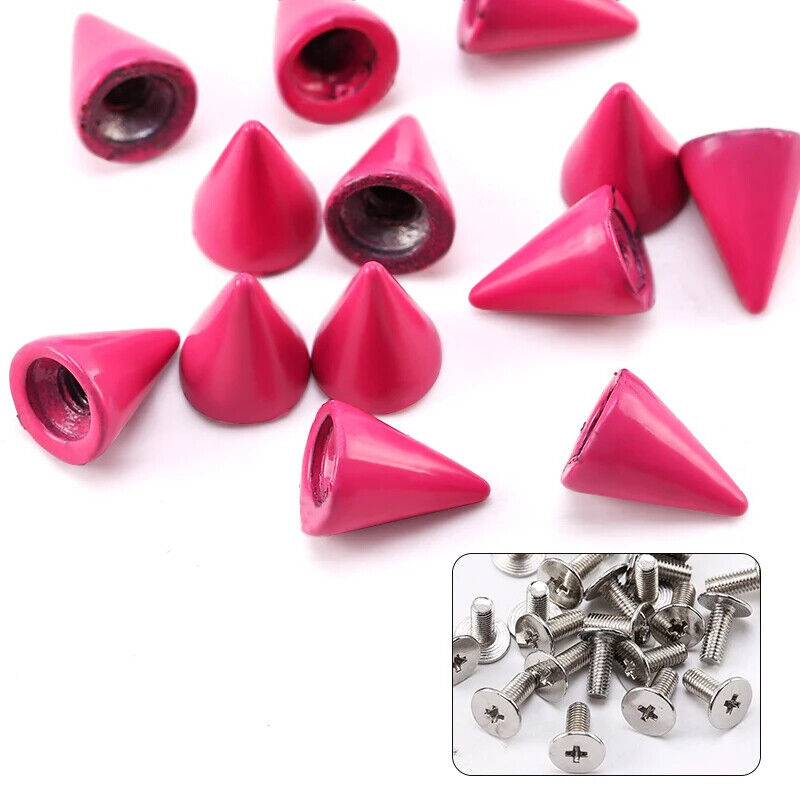 Studs & Spikes 25Pcs Punk Buttons Rivets Set DIY Craft Clothes Garment Screwback