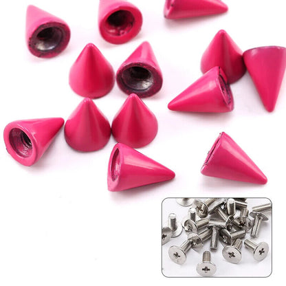 Studs & Spikes 25Pcs Punk Buttons Rivets Set DIY Craft Clothes Garment Screwback