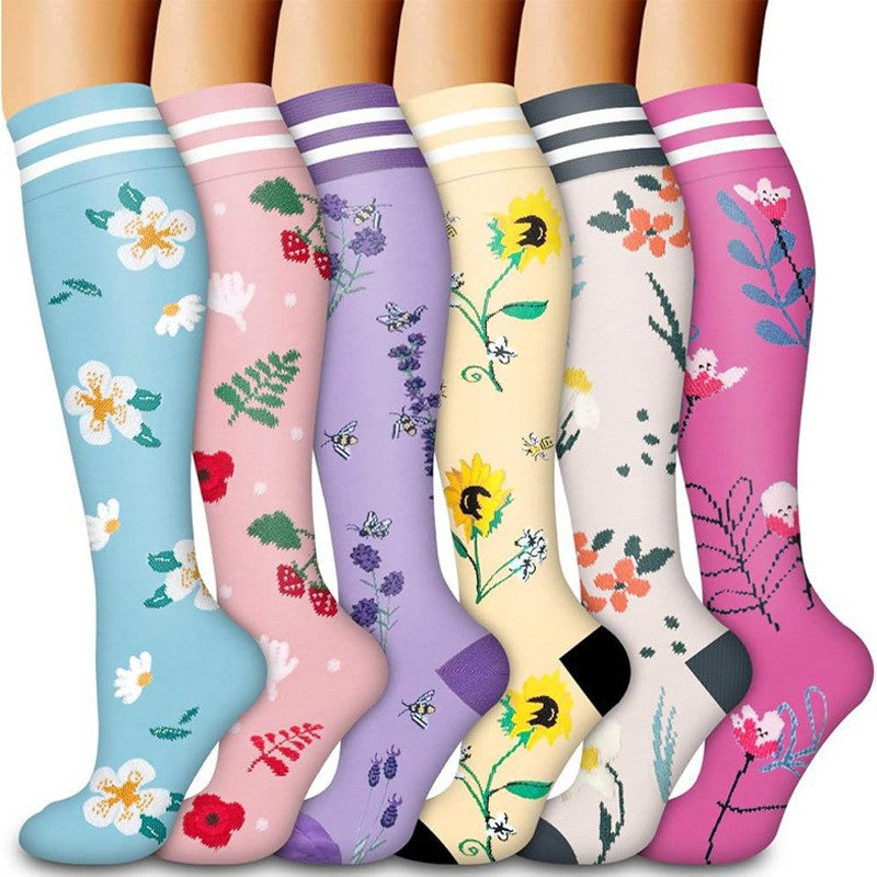 5/6pairs Compression Socks Stockings Womens Mens Knee High Medical