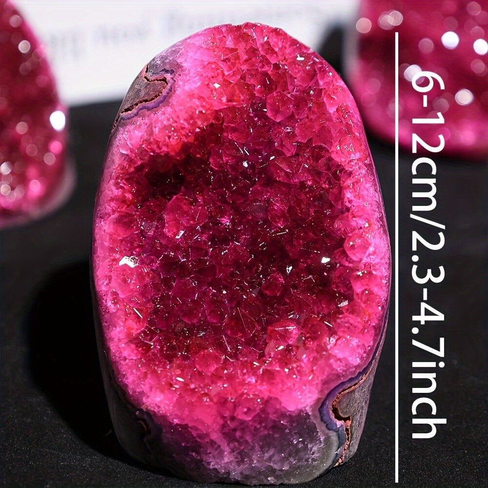 1PC Rose Red Crystal Cluster Natural Geode mineral Office Decor & Gifts