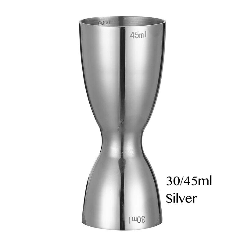 Cocktail Jigger 30ml 45ml Stainless Steel Two Sided Flip Measuring Cup Bar Tools