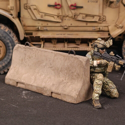 1/35 Diorama Cement Barriers Model for Tank Armoured Vehicle Military Scene Prop