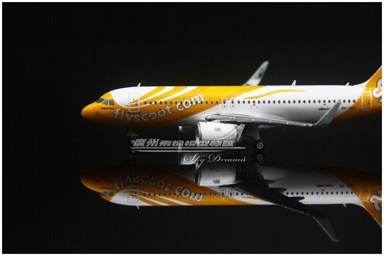 1:400 JC WINGS Flyscoot AIRBUS A320NEO Passenger Airplane Diecast Aircraft Model