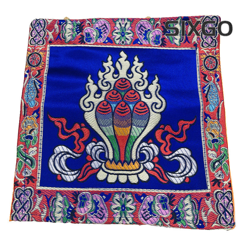 Tibetan Buddha Hall Decoration Singing Bowl Cloth Mat Buddha Statue Cushion