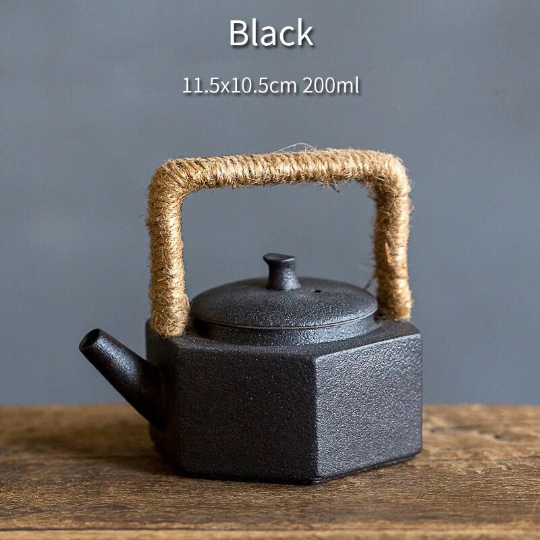Ceramic Teapot Hexagon Pottery Tea Pot 200ml