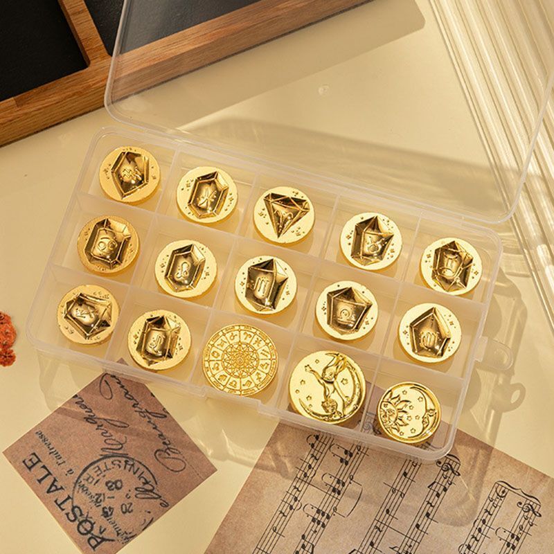 Wax Seal Stamp Head Metal Invitation Greeting Card Wedding Styling Tools 8-24Pcs