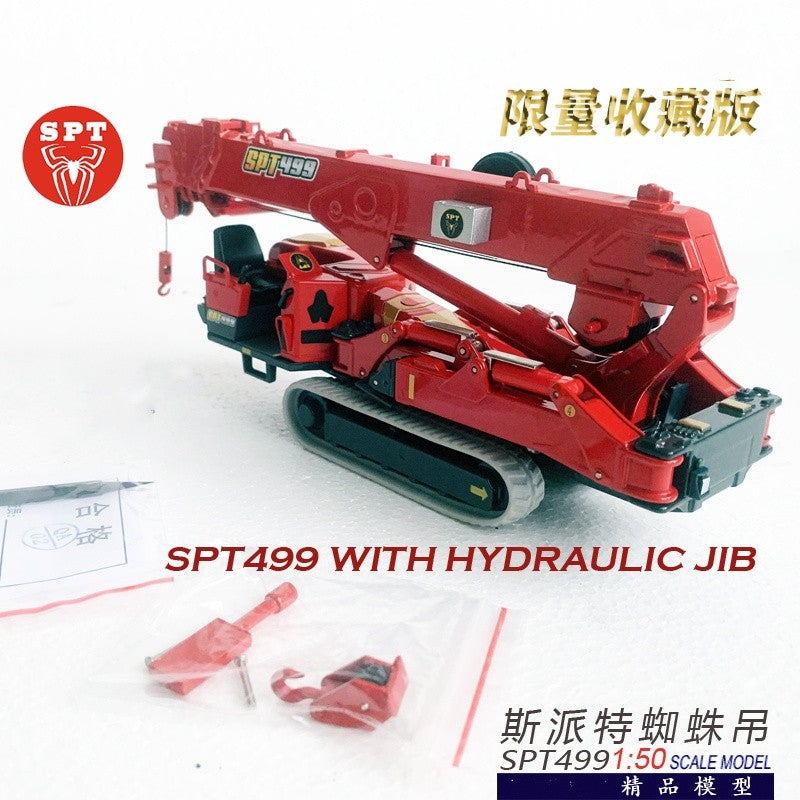 1:50 SPT LTM SPT499 Safe Spider Crane with HYDRAULIC JIB Machine Diecast Model