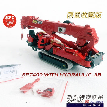 1:50 SPT LTM SPT499 Safe Spider Crane with HYDRAULIC JIB Machine Diecast Model