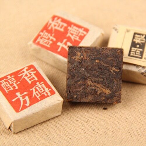 云南 Ripe Pu'er 茶 Mellow 方砖 Puerh 迷你茶普洱砖 500 克-