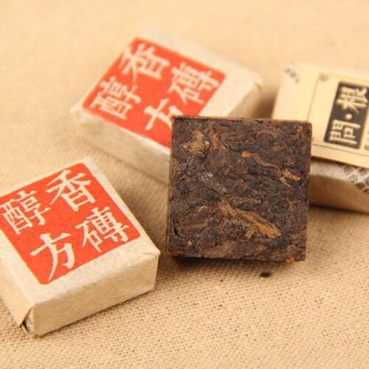 云南 Ripe Pu'er 茶 Mellow 方砖 Puerh 迷你茶普洱砖 500 克-