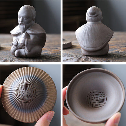 Ceramic Tea Strainer Crude Pottery Tea Filter Stainer Chinese Tea Accessories