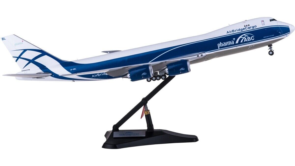 1:200 38CM JC Wings AirBridgeCargo BOEING 747-8F Aircraft Diecast Airplane Model