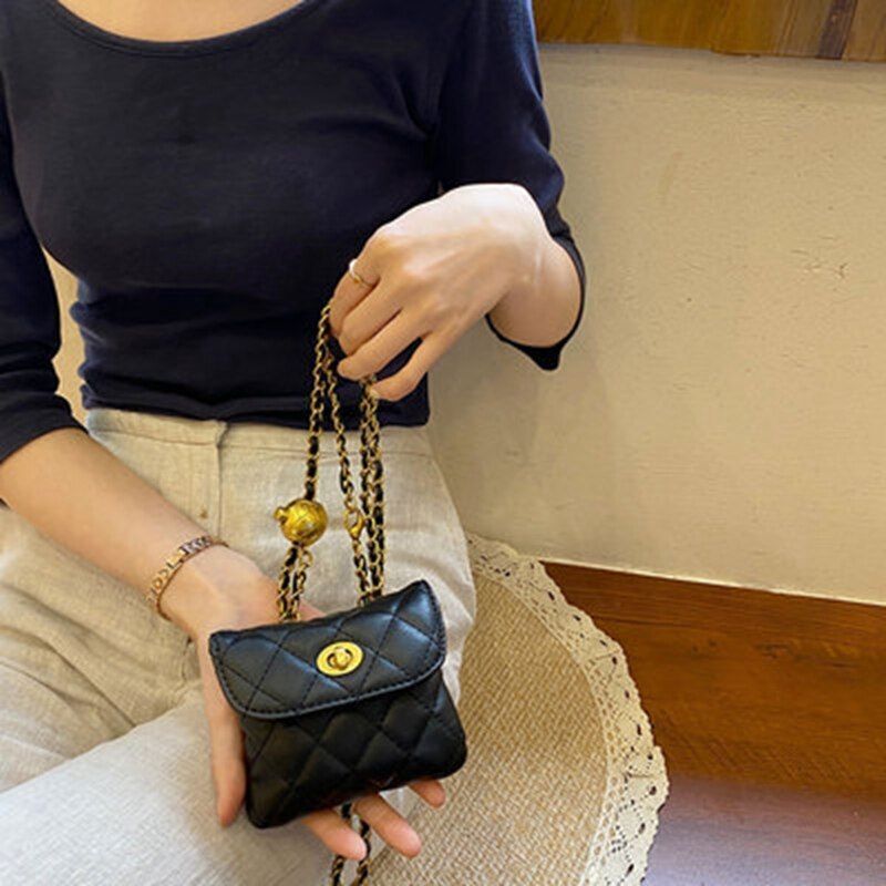 Chain Fanny Pack Leather Waist Bag Luxury Chest Pack Belt Shoulder Bag Crossbody