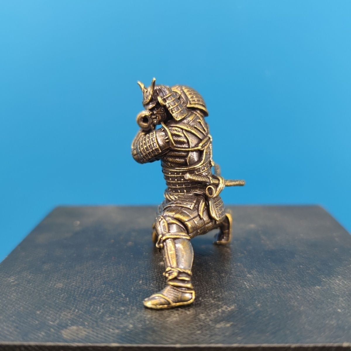 Brass Samurai Incense Holder Stick Incense Burner for Sandalwood Agarwood