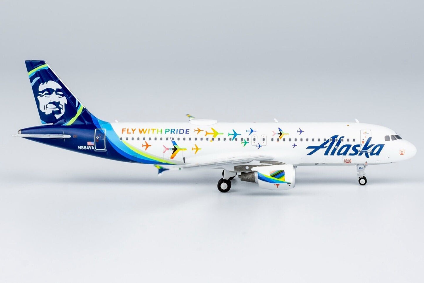 1:400 NG Model Alaska AIRBUS A320 Passenger Aircraft Diecast Airplane Model