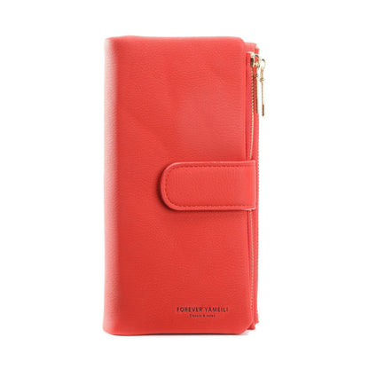 Synthetic Leather Wallet Pink Brown Blue Black Green Yellow Red Clutch Bag Purse