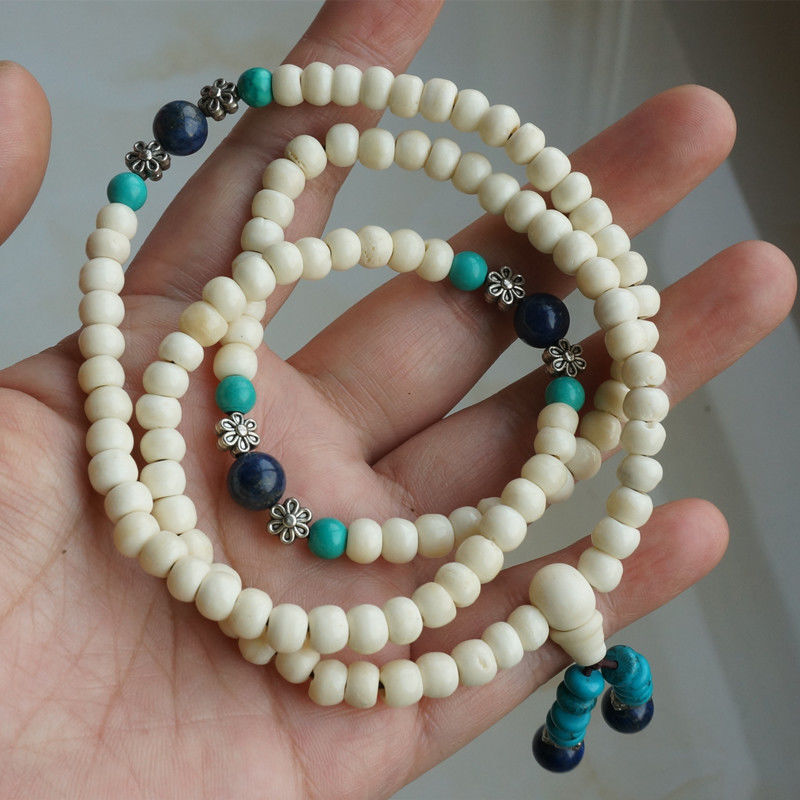 Tibetan Jewelry Yak with Lapis Lapis Yak Beads Multi-Circle Bracelet