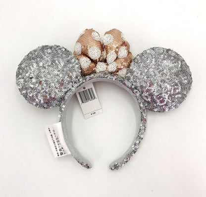 Polka Dot Ears Movie Hat Rose Gold Silver Sequins Disney Minnie 2023 Headband