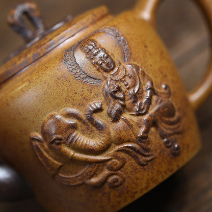 China antique style handmade teapot real yixing zisha duan clay master pot 250ml