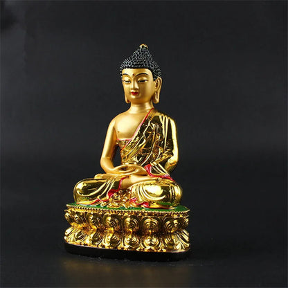 13cm Resin Handpainted Amitabha Buddha Statue Fengshui Decoration Home Design