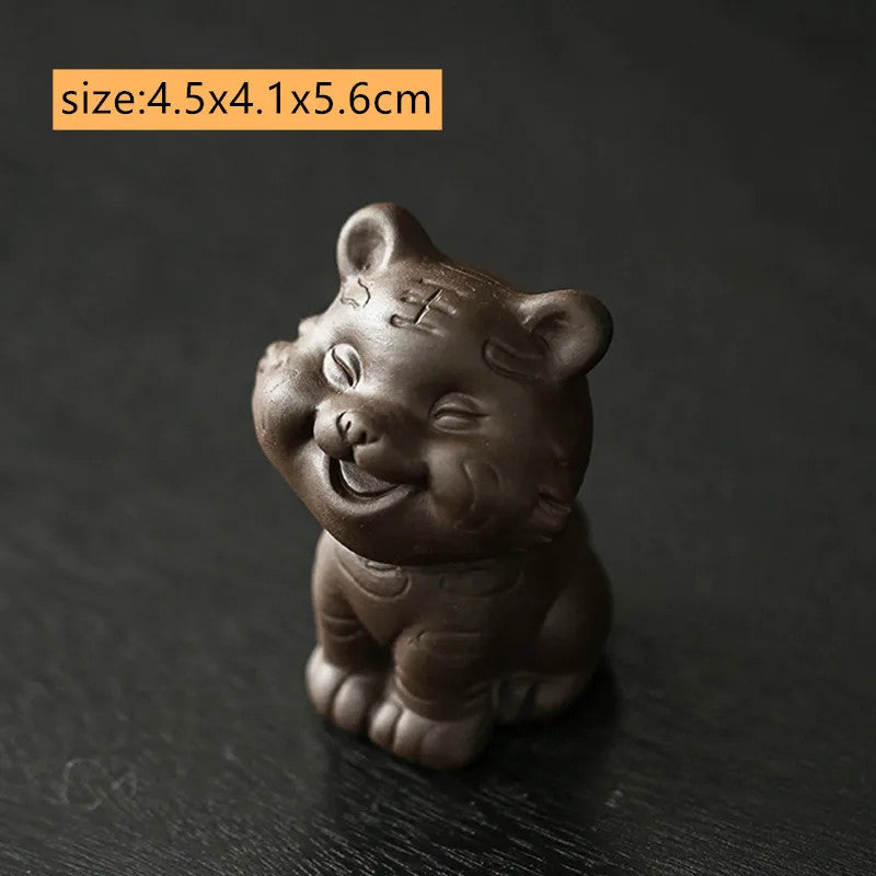 Chinese Zodiac ZishaTea Pet Animal Statue Decoration Handmade Sculpture Tea Set