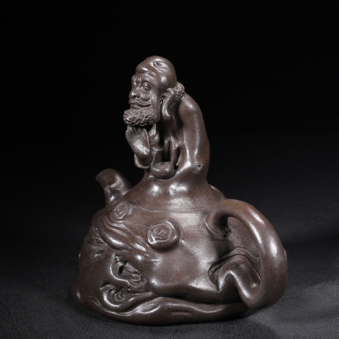 Chinese Yixing Zisha Clay Handmade Exquisite Teapot （达摩 底款：友泉）