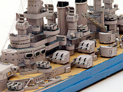 21in 1/400 US NAVY BB-55 Battleship Paper Model Unsassembled Military Ornaments