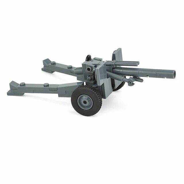 Military Weapon Gun WW2 Gun Cannon German Soviet Soldier Building Blocks Toy DIY