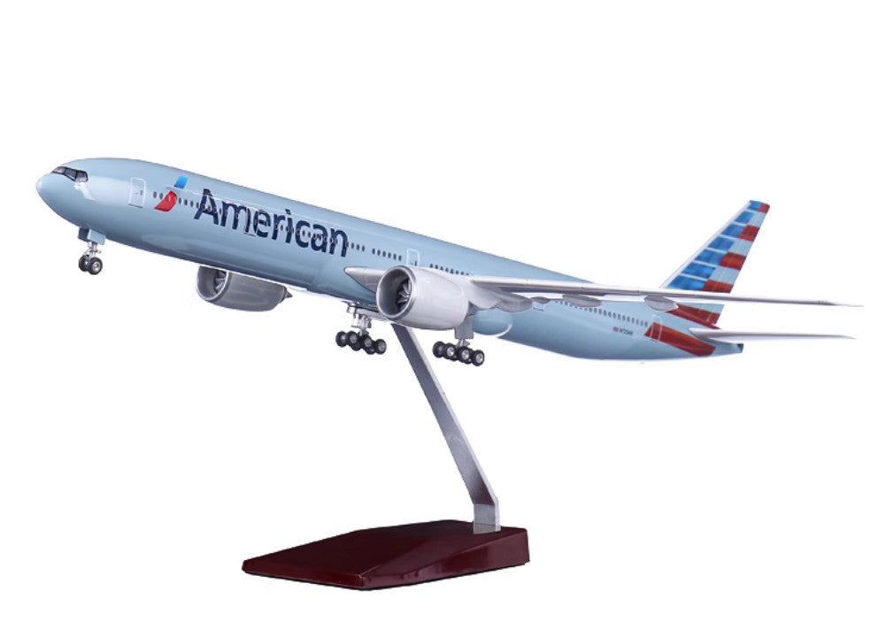 1:157 47CM American BOEING 777-300ER Airplane Landing Gear Resin Aircraft Model