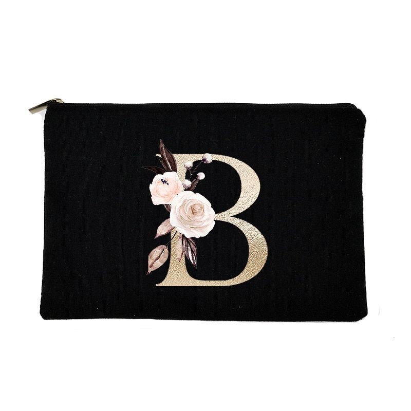 Makeup Bag Letter Print Traveling Case Organizer Storage Pouch Purse 14*22*14 CM